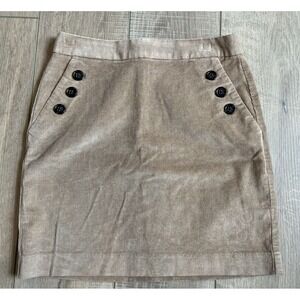 Banana Republic Skirt Corduroy Mini Skirt Womens Size 2 Brown Caramel Pockets
